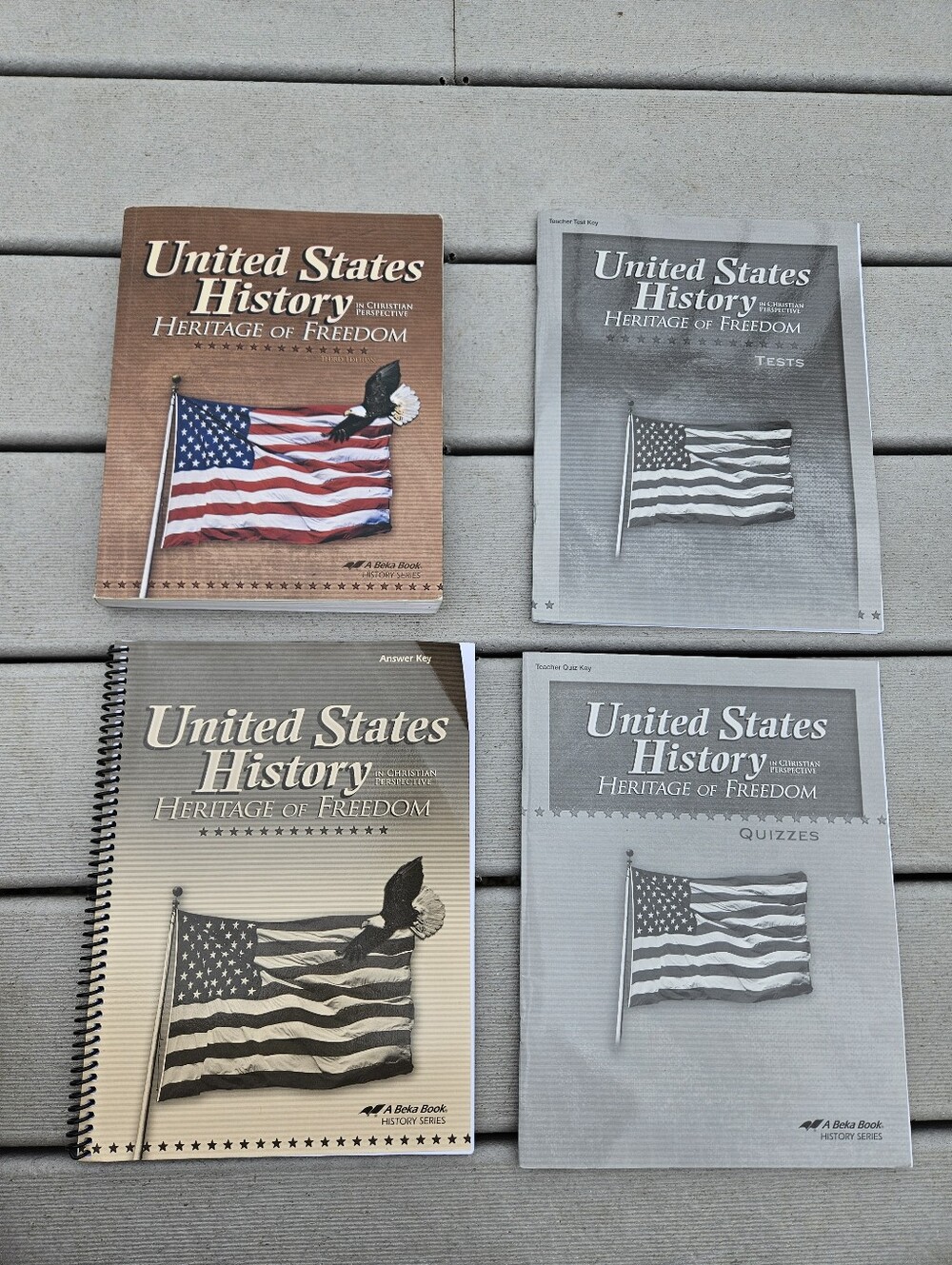 A Beka 11th grade U.S. History  Textbook in Christian Perspective 5pc With Keys